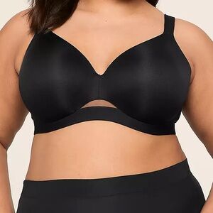 Cacique Comfort Bliss Lightly Lined Full Coverage Bra size 42F Black